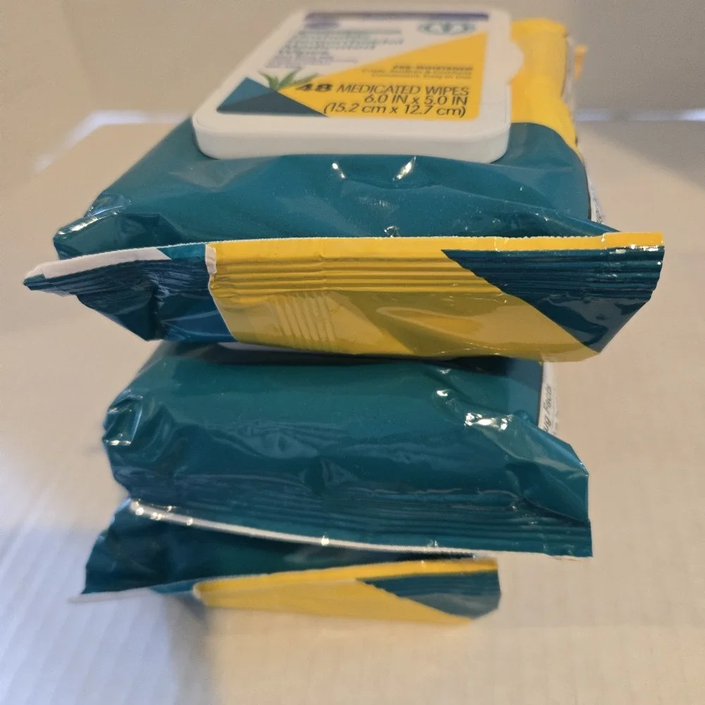 Kroger 3pack Witch Hazel‎ Flushable Hemorrhoidal Medicated Wipes, 48 Count Each